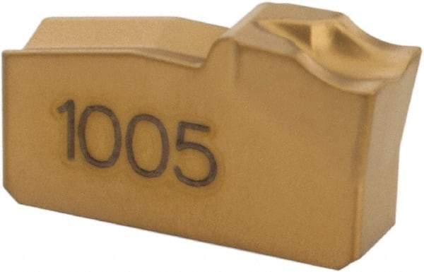 Sandvik Coromant - N151.230 5E 1005 Grade, 0.1181" Cutting Width, Carbide Cutoff Insert - 0° Neutral Lead Angle, 0.0079" Cnr Rad, TiAlN/TiN Coated - Eagle Tool & Supply