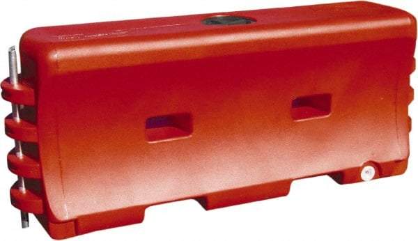 VizCon - 32" High x 6' Max Width Barrier - Low Density Polyethylene, Orange - Eagle Tool & Supply