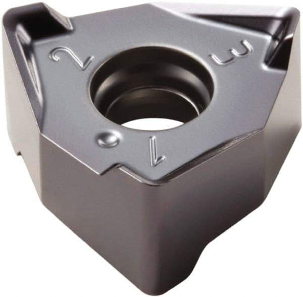 Seco - XNEX080608 M08 Grade MP3000 Carbide Milling Insert - TiAlN Finish, 1/4" Thick, 0.491" Inscribed Circle - Eagle Tool & Supply