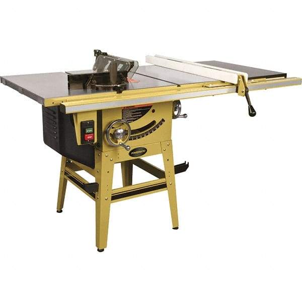 Jet - 10" Blade Diam, 5/8" Arbor Diam, 1 Phase Table Saw - 115/230 Volt, 3-1/8" Cutting Depth - Eagle Tool & Supply