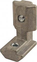 80/20 Inc. - 21mm Wide, Open Shelving Inside to Outside Hidden Corner Connector - Zinc, Clear Finish, 30mm Long, Use with 30/40 Series - Eagle Tool & Supply