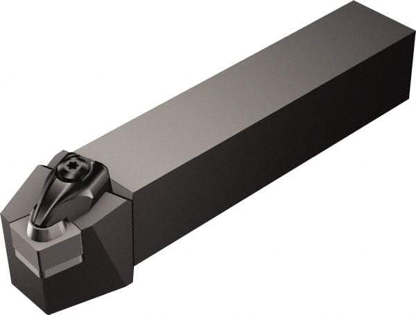 Sandvik Coromant - DCRN, Right Hand Cut, 15° Lead Angle, 1" Shank Height x 1" Shank Width, Negative Rake Indexable Turning Toolholder - 6" OAL, CNGQ 12 07 08 Insert Compatibility, Series T-Max P - Eagle Tool & Supply