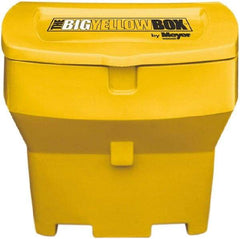 Meyer Products - 600 Lb Load Capacity Yellow Polymer Cargo Box - Stacking, 32" Long x 23" Wide x 20" High, Lid Included - Eagle Tool & Supply