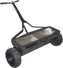 Meyer Products - 100 Lb Stainless Steel Walk Behind Drop Landscape Spreader - 13" Pneumatic Wheels - Eagle Tool & Supply