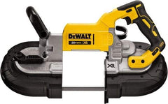 DeWALT - 20 Volt, 44-7/8" Blade, 490 SFPM Cordless Portable Bandsaw - 4-3/4" (Round) & 5" x 4-3/4" (Rectangle) Cutting Capacity, Lithium-Ion Battery Not Included - Eagle Tool & Supply