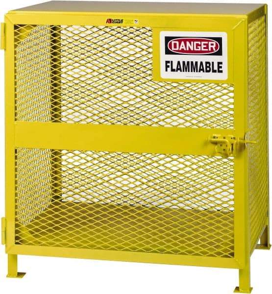 Little Giant - 2, 3 Cylinder, Yellow Cylinder Storage Unit - 36" Wide x 40" High x 24" Deep - Eagle Tool & Supply