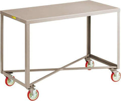 Little Giant - Mobile Table - Steel, Gray, 48" Long x 24" Deep x 34" High - Eagle Tool & Supply