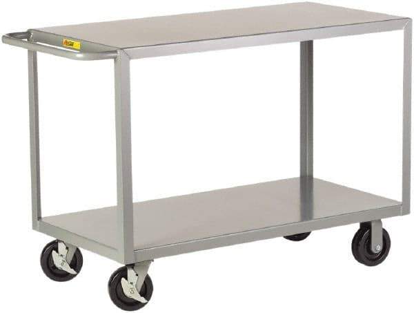 Little Giant - 3,600 Lb Capacity, 24" Wide x 53-1/2" Long x 36" High Shelf Cart - 2 Shelf, Steel - Eagle Tool & Supply