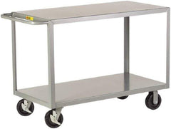 Little Giant - 3,600 Lb Capacity, 24" Wide x 53-1/2" Long x 36" High Shelf Cart - 2 Shelf, Steel - Eagle Tool & Supply