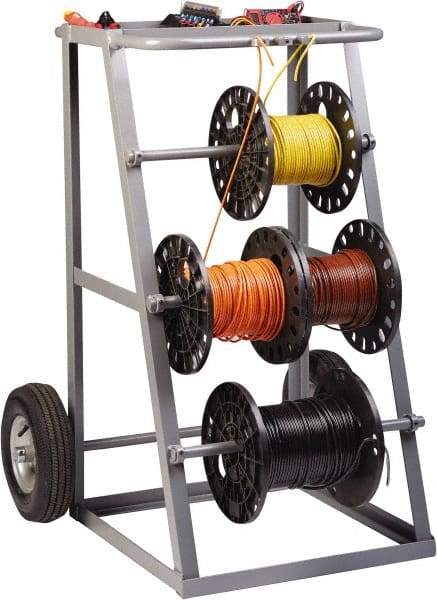 Little Giant - 1,000 Lb Capacity, 36" Wide x 31" Long x 45" High Wire Spool Cart - Steel - Eagle Tool & Supply