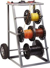 Little Giant - 1,000 Lb Capacity, 36" Wide x 31" Long x 45" High Wire Spool Cart - Steel - Eagle Tool & Supply