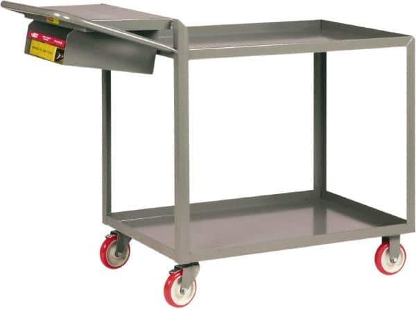Little Giant - 1,200 Lb Capacity, 24" Wide x 64" Long x 40" High Shelf Cart - 2 Shelf, Steel - Eagle Tool & Supply