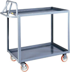 Little Giant - 1,200 Lb Capacity, 30" Wide x 53-1/2" Long x 42" High Shelf Cart - 2 Shelf, Steel - Eagle Tool & Supply