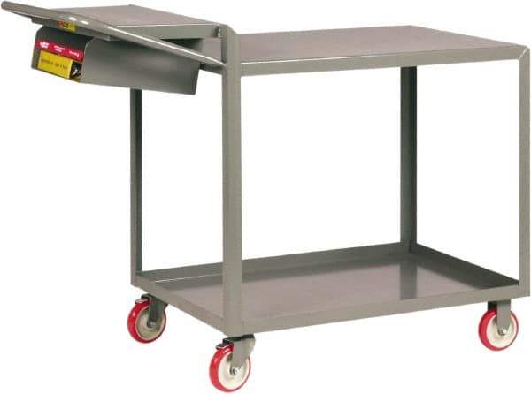 Little Giant - 1,200 Lb Capacity, 24" Wide x 64" Long x 40" High Shelf Cart - 2 Shelf, Steel - Eagle Tool & Supply