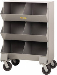 Little Giant - 2,400 Lb Capacity, 32" Wide x 20" Long x 45-1/2" High Storage Bin Cart - Steel, 4 Swivel Casters - Eagle Tool & Supply
