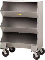 Little Giant - 2,400 Lb Capacity, 32" Wide x 20" Long x 45-1/2" High Storage Bin Cart - Steel, 4 Swivel Casters - Eagle Tool & Supply