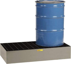 Little Giant - 66 Gal Sump, 3,000 Lb Capacity, 2 Drum, Steel Spill Deck or Pallet - 25" Long x 51" Wide x 12" High - Eagle Tool & Supply