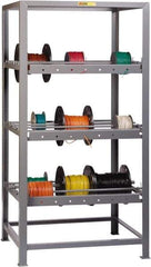 Little Giant - 150 Lb per Spindle Capacity, Gray Wire Spool Rack - 36" Wide x 72" High x 30" Deep, Steel - Eagle Tool & Supply