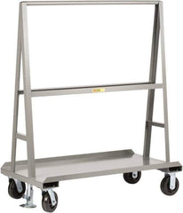Little Giant - 2,000 Lb Capacity Steel A-Frame Truck - Steel Deck, 24" OAW, Phenolic Casters - Eagle Tool & Supply