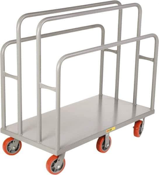 Little Giant - 3,600 Lb Capacity Steel Lumber & Panel Cart - Steel Deck, 24" OAW, Polyurethane Casters - Eagle Tool & Supply