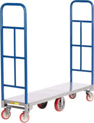 Little Giant - 2,000 Lb Capacity Steel High End Platform Truck - Steel Deck, 24" OAW, Polyurethane Casters - Eagle Tool & Supply