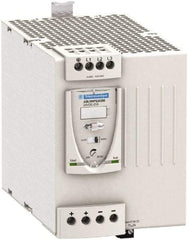 Schneider Electric - 480 Watt, 20 Amp, 380 to 500 VAC Input, 24 VDC Output, DIN Rail Power Supply - Screw Connection, 165mm Wide x 155mm Deep x 143mm High, 92-100% Efficiency, Green LED Output, Red LED Output - Eagle Tool & Supply