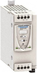 Schneider Electric - 120 Watt, 5 Amp, 100 to 120 VAC, 200 to 500 VAC Input, 24 VDC Output, DIN Rail Power Supply - Screw Connection, 165mm Wide x 155mm Deep x 143mm High, 87-100% Efficiency, Green LED Output, Red LED Output - Eagle Tool & Supply