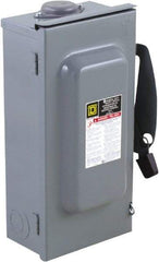 Square D - 100 Amp, 240 V, 3 Pole Nonfused Safety Switch - NEMA 3R, 15 hp at 240 VAC (Single Phase), 30 hp at 240 VAC (Triple Phase), 3PST Contact Form - Eagle Tool & Supply