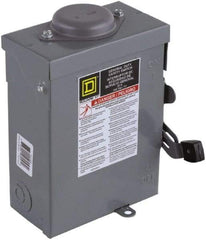 Square D - 30 Amp, 240 V, 2 Pole Nonfused Safety Switch - NEMA 3R, 3 hp at 240 VAC (Single Phase), DPST Contact Form - Eagle Tool & Supply