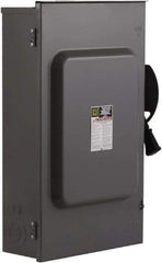 Square D - 200 Amp, 240 V, 3 Pole Fused Safety Switch - NEMA 3R, 15 hp at 240 VAC (Single Phase), 60 hp at 240 VAC (Triple Phase), 3PST Contact Form - Eagle Tool & Supply