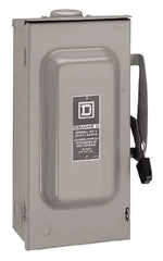 Square D - 100 Amp, 240 V, 2 Pole Fused Safety Switch - NEMA 3R, 15 hp at 240 VAC (Single Phase), 30 hp at 240 VAC (Triple Phase), DPST Contact Form - Eagle Tool & Supply