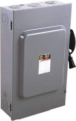 Square D - 200 Amp, 240 V, 3 Pole Fused Safety Switch - NEMA 1, 15 hp at 240 VAC (Single Phase), 60 hp at 240 VAC (Triple Phase), 3PST Contact Form - Eagle Tool & Supply