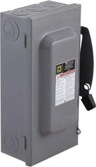 Square D - 100 Amp, 240 V, 3 Pole Fused Safety Switch - NEMA 1, 15 hp at 240 VAC (Single Phase), 30 hp at 240 VAC (Triple Phase), 3PST Contact Form - Eagle Tool & Supply