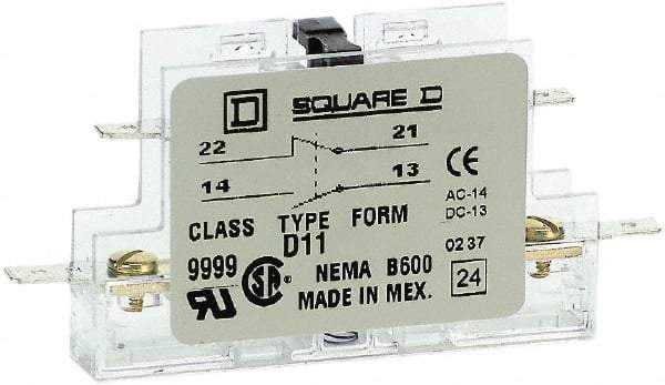 Square D - 5 Amp, Contactor Auxiliary Contact Kit - Eagle Tool & Supply