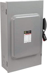 Square D - 200 Amp, 600 VAC/VDC, 3 Pole Fused Safety Switch - NEMA 1, 50 hp at 600 VAC, 50 hp at 600 VDC (Single Phase), 150 hp at 600 VAC, 50 hp at 600 VDC (Triple Phase), 3PST Contact Form - Eagle Tool & Supply