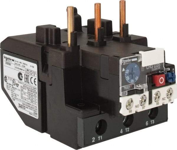 Schneider Electric - 55 to 70 Amp, 690 VAC, Thermal IEC Overload Relay - Trip Class 20, For Use with LC1D80 and LC1D95 - Eagle Tool & Supply