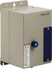 Schneider Electric - 9 Amp, 120 Coil VAC, Nonreversible Enclosed IEC Motor Starter - 1 Phase Hp: 0.3 at 120 VAC, 1 at 240 VAC, 3 Phase Hp: 2 at 208 VAC, 2 at 230 VAC, 5 at 460 VAC, 7.5 at 575 VAC - Eagle Tool & Supply