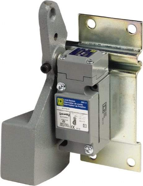 Square D - SPST, NC, 250 VDC, 600 VAC, Screw Terminal, Rotary Head Actuator, General Purpose Limit Switch - 1, 2, 4, 6, 12, 13, 6P NEMA Rating, Front Mount/Rear Mount - Eagle Tool & Supply