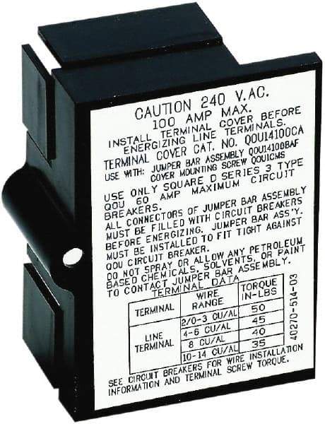 Square D - 100 Amp Circuit Breaker Jumper Bar Assembly - Use with QOU Circuit Breaker - Eagle Tool & Supply