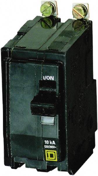 Square D - 15 Amp, 240 VAC, 2 Pole, Bolt On Miniature Circuit Breaker - 14-8 AWG - Eagle Tool & Supply