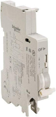 Schneider Electric - Circuit Breaker Auxiliary Switch - 12-125 VDC, 12-277 VAC Control Voltage, Use with C120 Protective Devices, C60 Protective Devices, N40 Protective Devices - Eagle Tool & Supply