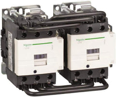 Schneider Electric - 3 Pole, 120 Coil VAC at 50/60 Hz, 80 Amp at 440 VAC, Reversible IEC Contactor - 1 Phase hp: 15 at 230/240 VAC, 7.5 at 115 VAC, 3 Phase hp: 20 at 200/208 VAC, 25 at 230/240 VAC, 60 at 460/480 VAC, 60 at 575/600 VAC - Eagle Tool & Supply