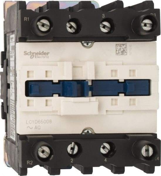 Schneider Electric - 4 Pole, 120 Coil VAC at 60 Hz, 80 Amp at 440 VAC, Nonreversible IEC Contactor - Bureau Veritas, CCC, CSA, CSA C22.2 No. 14, DNV, EN/IEC 60947-4-1, EN/IEC 60947-5-1, GL, GOST, LROS, RINA, RoHS Compliant, UL 508, UL Listed - Eagle Tool & Supply