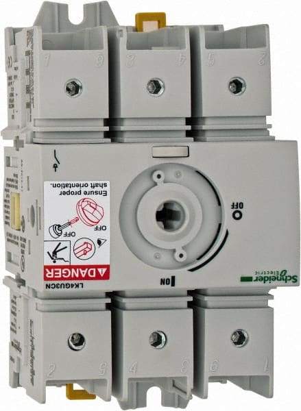 Schneider Electric - 600VAC at 50/60 Hz, 3 Pole, Nonfused Cam & Disconnect Switch - 3.13 Inch Wide x x 4.92 Inch High x x 2.52 Inch Deep - Eagle Tool & Supply
