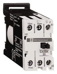 Schneider Electric - 2NO, 240 VAC at 50/60 Hz Control Relay - DIN Rail Mount - Eagle Tool & Supply