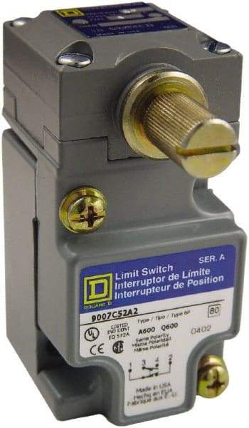 Square D - SPDT, NC/NO, 600 Volt Screw Terminal, Rotary Head Actuator, General Purpose Limit Switch - 1, 2, 4, 6, 12, 13, 6P NEMA Rating, IP67 IPR Rating - Eagle Tool & Supply