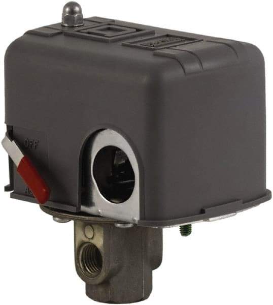 Square D - 1 and 3R NEMA Rated, 70 to 150 psi, Electromechanical Pressure and Level Switch - Fixed Pressure, 575 VAC, L1-T1, L2-T2 Terminal, For Use with Square D Pumptrol - Eagle Tool & Supply