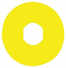 Schneider Electric - Round, Legend Plate - Blank - Yellow Background, 90mm Overall Diameter - Eagle Tool & Supply