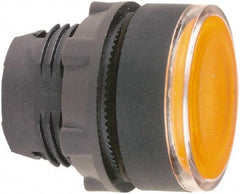 Schneider Electric - 22mm Mount Hole, Flush, Pushbutton Switch Only - Round, Orange Pushbutton, Illuminated, Momentary (MO) - Eagle Tool & Supply