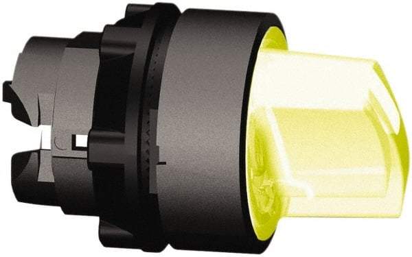 Schneider Electric - 22mm Mount Hole, 2 Position, Handle Operated, Selector Switch Only - Orange, Momentary (MO), Illuminated, Shock, Vibration and Water Resistant - Eagle Tool & Supply